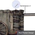 thumbnail image 5 of Rustic Barn Door Kitchen Valance Curtain Rod Pocket Farmhouse Wooden Western Country Privacy Window Valances for Living Room Kitchen 54 by 18 in, 1 Panel, 5 of 6