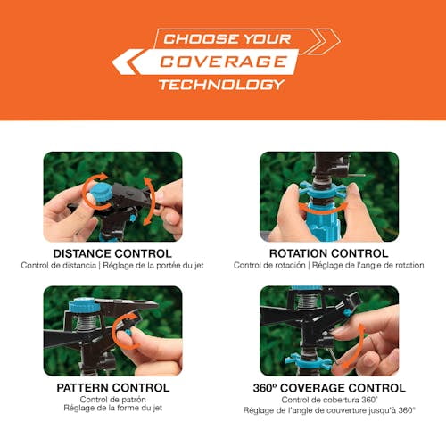 Aqua Joe AJYP101 | YardGuard Motion Sensor Pest Deterrent Sprinkler | 3 Detection Modes | 5,700 Sq. Ft. Max Coverage* | 42 Ft. Max Spray Distance