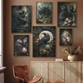 thumbnail image 3 of Dark Academia Art Crow Cuervo's Call póster impresiones para sala de estar, decoración del hogar, bruja gótica, Gato Negro, pintura en lienzo, arte de pared, 3 of 4