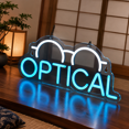 Eyeglass Sign Led Optical Neon Sign Optometry Eye Wall Decor Dimmable LED Light - Walmart.com