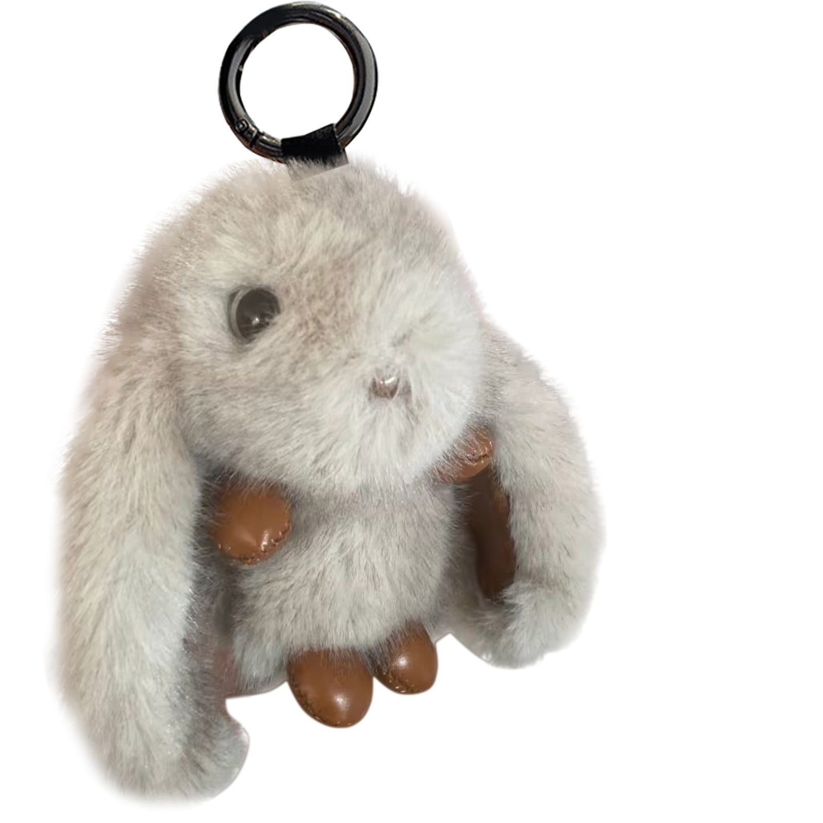 Pom Pom Keychains - Colorful Faux Rabbit Fur Ball Keyring, Soft Plush Charm For Car Keys & Handbags - View #4