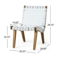 thumbnail image 5 of Morganton Rope Weave Outdoor Lounge Chair, Set of 2, White and Teak, 5 of 7