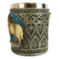 thumbnail image 2 of Celtic Howling Direwolf Gray Wolf At Starry Night Mountains Coffee Mug 14oz, 2 of 8
