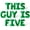 Green, variant on Letter Balloons - THIS GUY IS FIVE 16" Inch Alphabet Letters Foil Mylar Balloon 5th Birthday Party Banner (Gold)