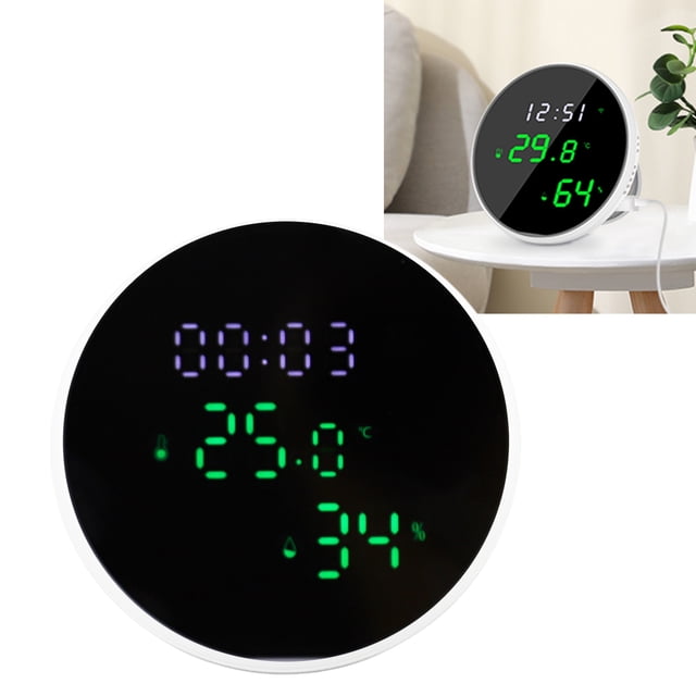 WiFi Temperature Humidity Sensor, Wide Measurement Range Voice Control WiFi Hygrometer Save Space Automatic Sensing for Homes
