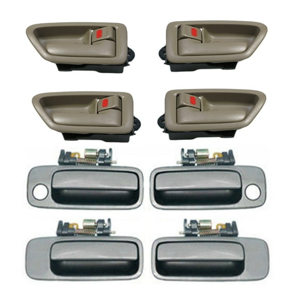 Brand NEW For 1997-2001 Toyota Camry Outside Sable Pearl 4N7 and Inside Tan Door Handle 8PCS 97 98 99 00 01