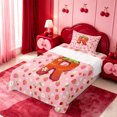 thumbnail image 5 of meiyoeat Sweet Fruit Initial R Twin Sheets,Strawberry Daisy Monogrammed Bedding For Girl,3-Piece,1 Fitted Sheet and 1 Pillowcase, 5 of 6