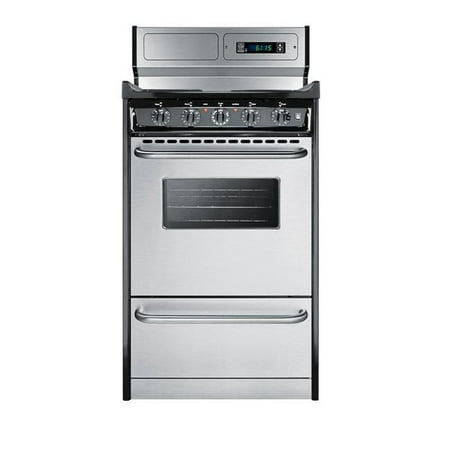 Summit REX2071SS 20 in. Wide Smooth-top Electric Range, Stainless Steel - Replace (Best Smooth Top Electric Range)