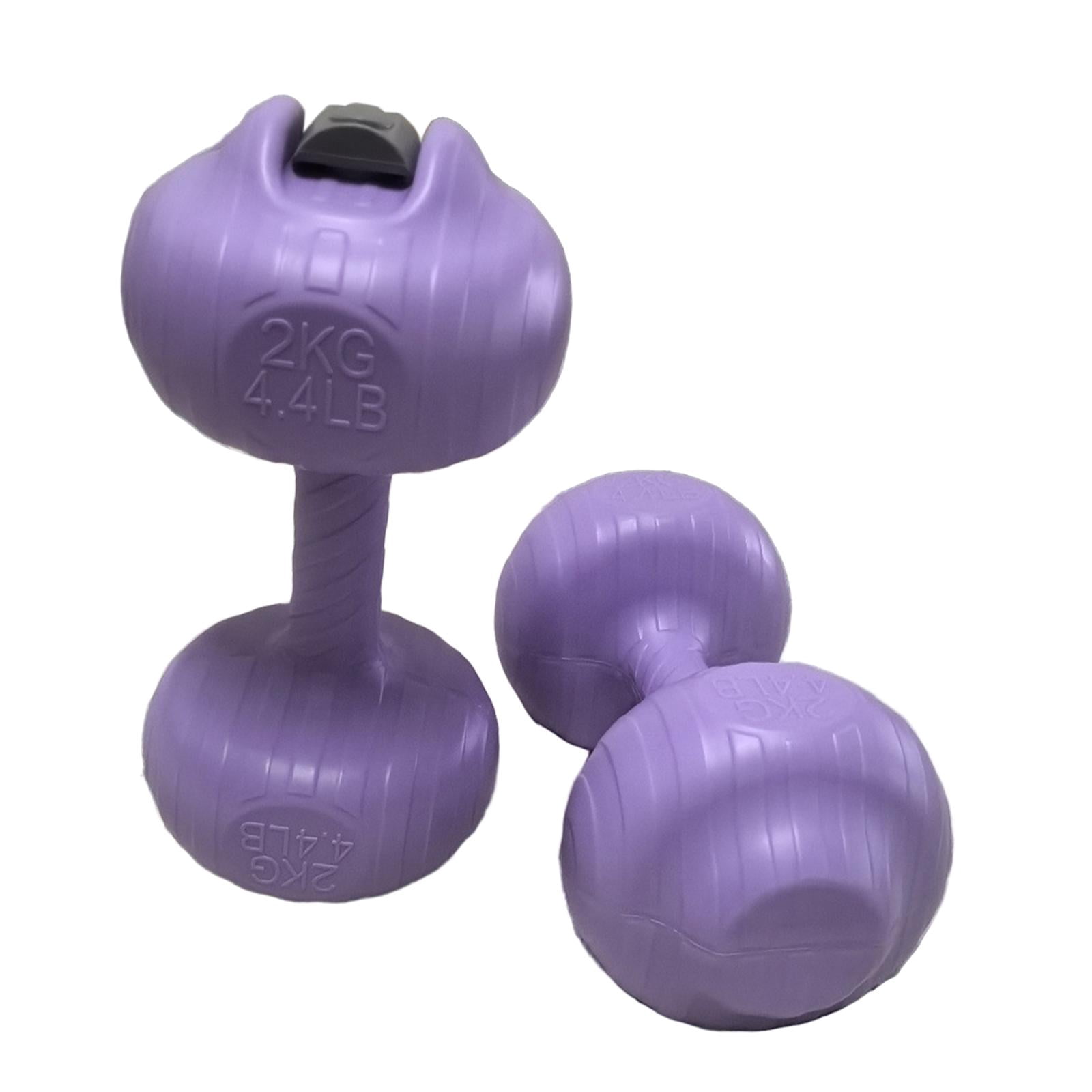 DimyFew 2 Pieces Water Filled Dumbbell Travel Weights Multifunctional Leakproof Exercise 4kg