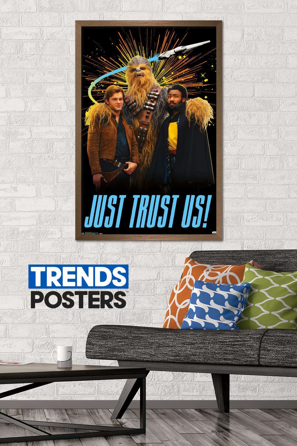 Star Wars: Solo - Trust Us Wall Poster, 22.375" x 34", Framed