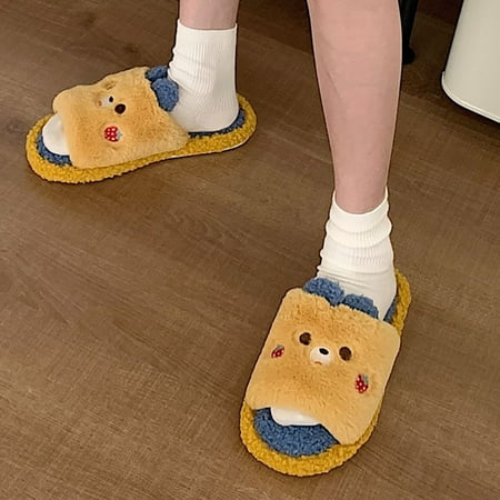 

MIARHB Women s Cotton Slippers Warm Home Cute Soft Plush House Slippers
