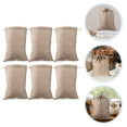 thumbnail image 4 of Shisuyan 6pcs Reusable Vegetable Drawstring Bags Multifunction Linen Bags Root Burlap Bags, 4 of 9