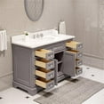 thumbnail image 5 of Water Creation Derby 48" Wood Single Bathroom Vanity in Cashmere Gray/Chrome, 5 of 5