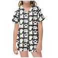 thumbnail image 1 of Kcodviy Ensembles 2 Pcs Pyjamas Bébé Fille Pyjamas Shorts pour Enfants Enfants Dormeuses Bébé Graphiques Imprimé Manches Courtes à Boutons Pyjama en Molleton Bébé Fille 6 Mois Chandail Shorts Ensemble de Pyjama, 1 of 5