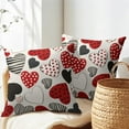 thumbnail image 5 of Valentines Day Pillow Covers 18x18 Inch Black and Red Heart Outdoor Decorative Throw Pillow Covers Set of 2 Valentine''s Day Pillowcases Farmhouse Cushion Covers for Couch Sofa Decor, 5 of 6