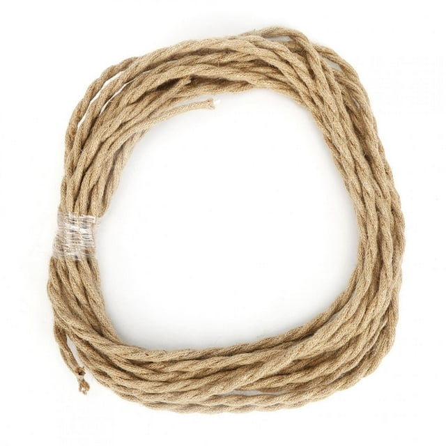 Cable eléctrico, cuerda de cáñamo vintage, cable ligero trenzado, cable eléctrico impulsado por rendimiento