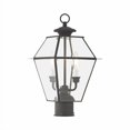 thumbnail image 2 of Livex Lighting 2284-61 Westover 16.5"H Outdoor Post Light 2-Light Charcoal B10, 2 of 4