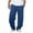 Blue, variant on cocolona Mens Sweatpants Wide Leg Baggy Drawstring Sweatpants Fashion Casual Solid Color Joggers with Pockets