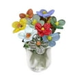 thumbnail image 3 of QccHieUs Glass Bouquet with Vase, Decorative Flowers, Collectible Item for Mom and Sister Small flowers, 3 of 9