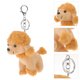 thumbnail image 4 of EeaseMX Llavero de caniche de dibujos animados con colgante para teléfono, bolso, coche, muñeco de peluche con llavero de color aleatorio (color café claro), 4 of 7