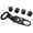 Black, variant on Car Wheels Tire Valve Dust Stem Air Cap Keychain Ring With Cute Micky Mouse Logo
