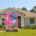 thumbnail image 2 of Amhnf Flamingo Welcome Garden Flag For Home Outdoor Garden Yard Decor 12x18 inch, 2 of 5