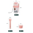 thumbnail image 3 of Yogurt Parfait Cups with Lids and Spoons, Overnight Oats Containers, Reusable Topping Compartment for Breakfast with Yogurt, Cereal or Oatmeal On-the-Go,Blue,Double layer 800ml, 3 of 7