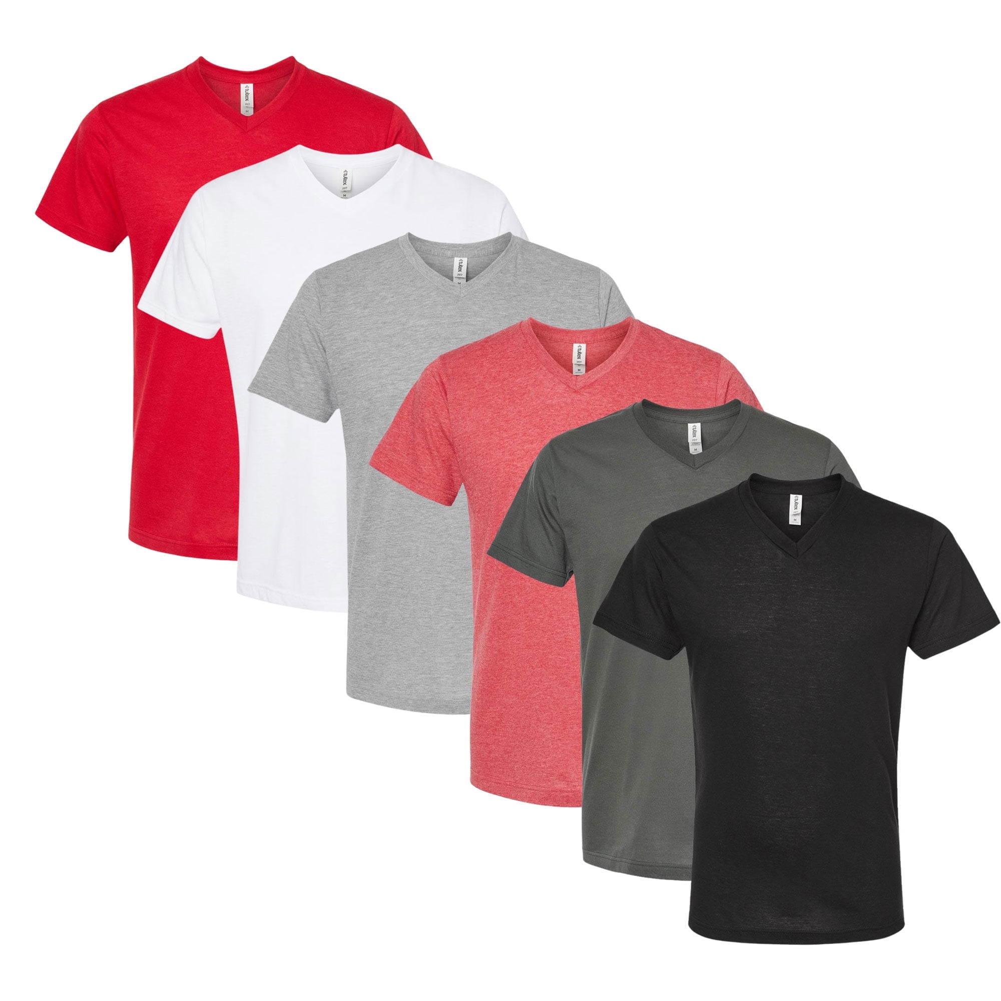 Tultex Men's Poly-Rich V-Neck T-Shirt 65/35 Polyester / Ring