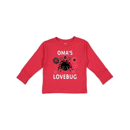 

Inktastic Valentine s Day Oma s Lovebug Gift Toddler Boy or Toddler Girl Long Sleeve T-Shirt