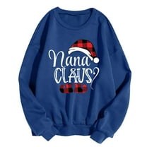 Patlollav Christmas Tops for Ladies,Womens Under $5 Tops Long Sleeve Autumn Sweatshirt S-Xxl Gift