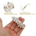 thumbnail image 5 of Rhinestone Hair Clips Flower Hair Barrettes French Hairpins Faux Pearl Hair Clip for Women s Gold Tone, 5 of 7