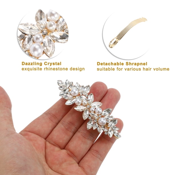 Rhinestone Hair Clips Flower Hair Barrettes French Hairpins  display picture 1