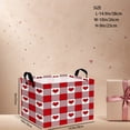 thumbnail image 3 of NIETEIN Valentine's Day Basket for Gifts Empty Storage Bin Cute Heart Gift Basket (Deep Red Checkered Heart), 3 of 7