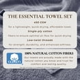 thumbnail image 2 of Great Bay Home Quick-Dry 100% Cotton 6 Piece Towel Set, Chambray Blue, 2 of 6