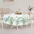 thumbnail image 3 of Leaf Floral Sage Green Oval Tablecloth 60x120 Inch,Leaf Printed Tablecloth,Sage Farmhouse Watercolor Waterproof Tablecloth,Suitable for Indoor and Outdoor, Holiday Kitchen Restaurant and Party, 3 of 6
