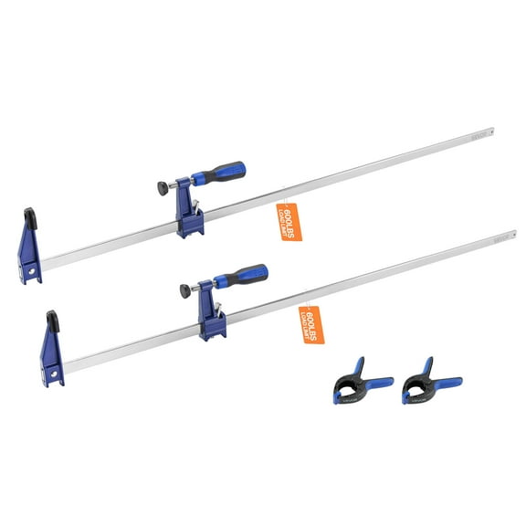 VEVOR Bar Clamps for Woodworking, 2-Pack 36 inch Opening,Lockable F-Clamp with 600 lbs Load Limit, 2-1/2 inch Depth,Cast Iron and Carbon Steel,Easy to Use, Wood Clamps for Woodworking Metal Working