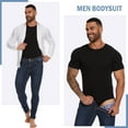 thumbnail image 6 of Lalamelon Men Short Sleeve Romper Pajama Bodysuit Rompers Crew Neck Sleepwear Tops One Piece Basic Onesie, 6 of 6