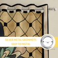 thumbnail image 6 of Vintage Geometric Kitchen Curtains Window Panels, Green Brown Abstract Plaid Checkered Insulated Window Treatment Curtain, Grommet Curtains for Bedroom/Living Room/Bathroom, 2 Piece 52"Wx72"L, 6 of 8