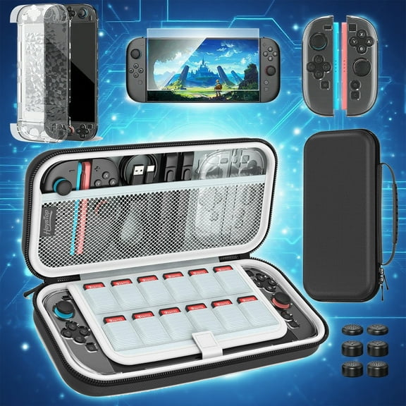 HEYSTOP 9-in-1 Accessories Bundle for Nintendo Switch 2 – Ultimate Protection and Convenience!