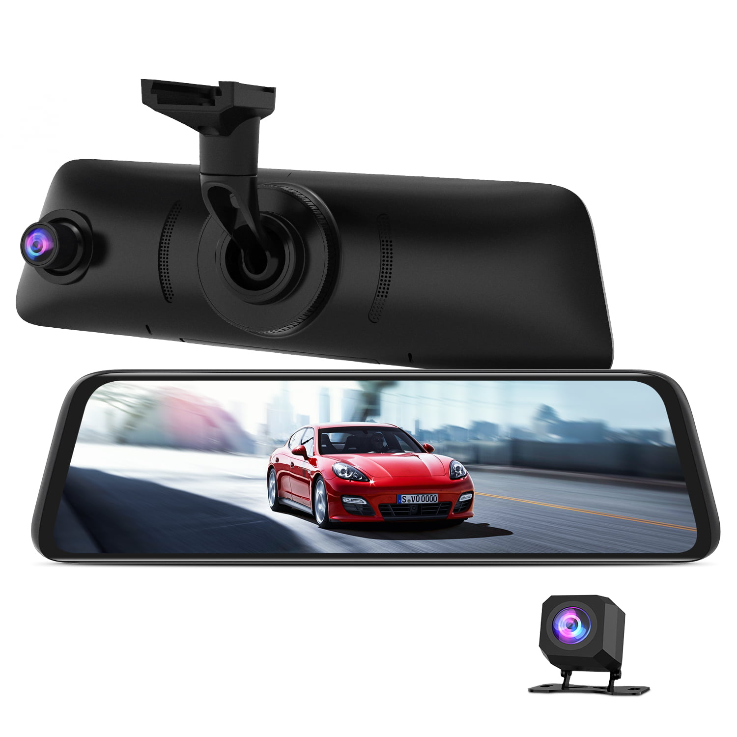 AUTO-VOX V5PRO Anti-Glare Rear View Mirror Dash Cam Front Rear 1080P Dash Camera for Cars 9.35''Full Laminated Touch Screen and Super Night Vision with Sony Sensor,GPS Tracking - Walmart.com