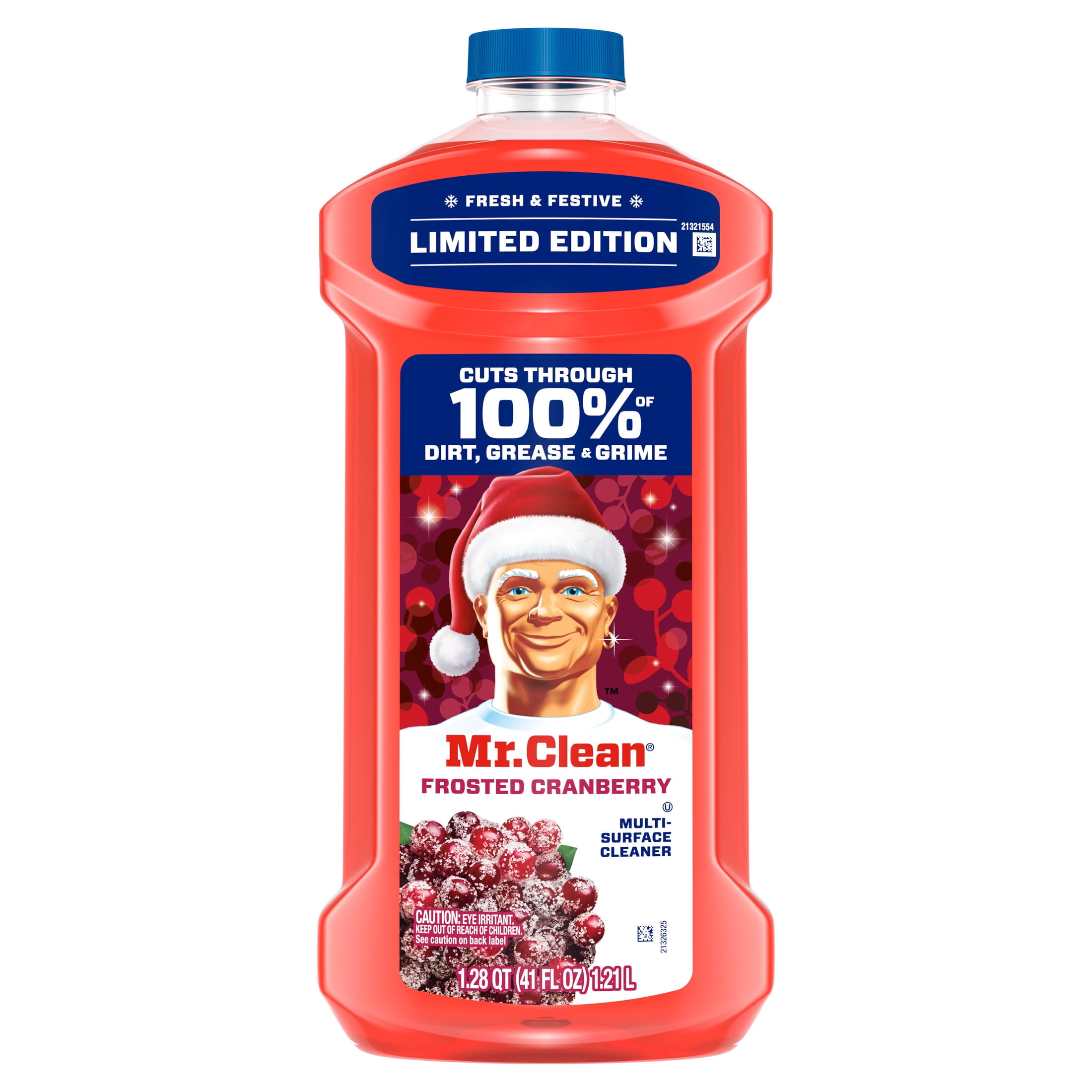 Mr. Clean All Purpose Cleaner, Floor Cleaner, Mop Soap, Cleaning Liquid, Frosted Cranberry, 41 fl oz