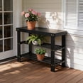 thumbnail image 2 of Zimtown 28''W 3 Tier Solid Bamboo Shoe Bench Storage Racks Seat Organizer for Entryway Hallway, Black, 2 of 18