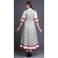 thumbnail image 5 of Bimba White Leaves & Floral Block PrintÂ&nbsp;Anarkali FlaredÂ&nbsp;KurtiÂ&nbsp;Classic Blouse Ethnic Dress For Ladies X-Large, 5 of 6