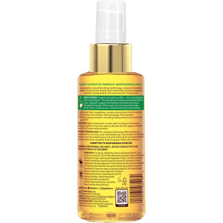 Palmer's Coconut Oil Formula Bonding Healing Oil, 4 oz photo 2