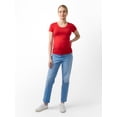 thumbnail image 6 of Ingrid & Isabel For Every Belly Women's Maternity Short Sleeve Fitted Scoop Tee, Sizes S-XXL, 6 of 11