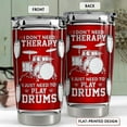 thumbnail image 2 of Drummer Gifts Drummer Tumbler 20oz Stainless Steel Insulated Tumblers Drum Coffee Travel Mug Drumming Gift for Drummers Men Women, 2 of 6