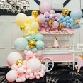 thumbnail image 4 of Assorted Color Party Balloons, Garland Arch Kit 16Ft, Macaron Latex Balloons for Baby Shower, Wedding, Birthday, Anniversary,or Any Party Decorations (122pcs pink+yellow+blue+purple+gold), 4 of 7