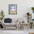 thumbnail image 2 of Stupell Happy Easter Garden Gnome Eggs Holiday Painting Gray Floater Framed Art Print Wall Art, 2 of 6
