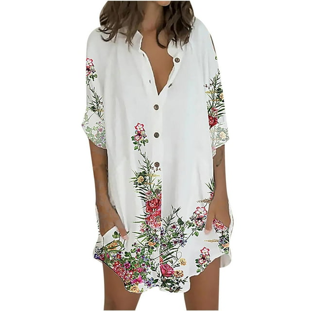 Cárdigan de manga larga estampado a la moda para mujer, camisa holgada de un solo pecho, camiseta de manga larga con solapa/camisa Pompotops FGAJ21642