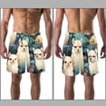 thumbnail image 3 of luoweisi Men's Beach Shorts Quick Dry Swim Trunks with Mesh Lining Alpaca M, 3 of 5